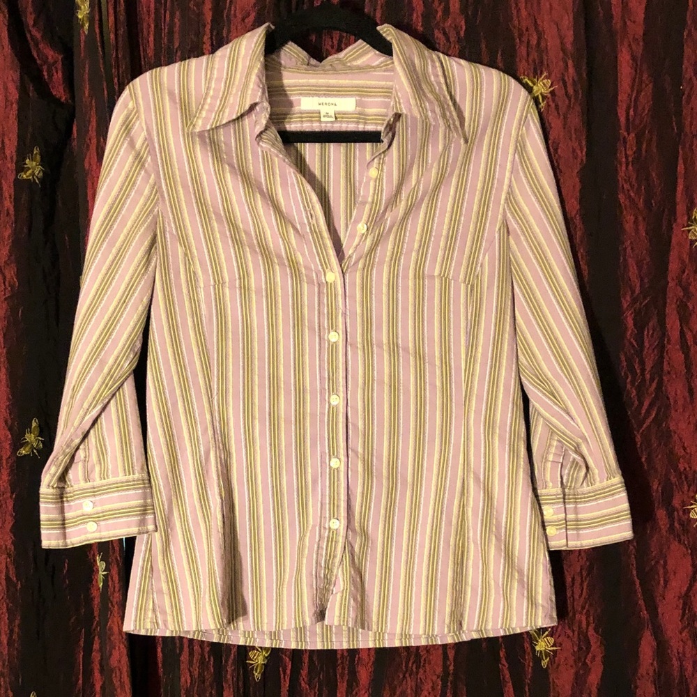 Striped button up shirt